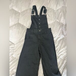 NWOT Black Denim Sailor Overalls